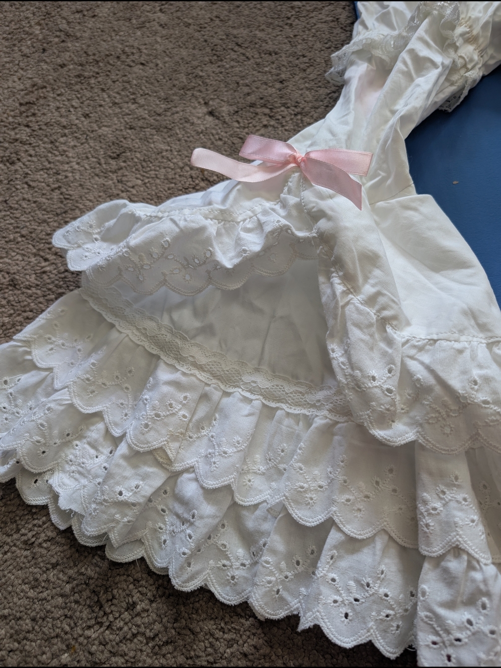 Victorian-Inspired Ruffled White Women's Blouse - Picture 5 of 14